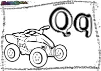 Alphabet-Buchstabe-Q-Quad