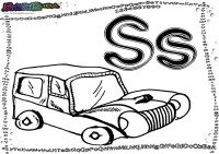 Alphabet-Buchstabe-S-Schrottauto
