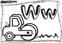 Alphabet-Buchstabe-W-Walze