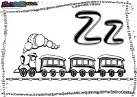 Alphabet-Buchstabe-Z-Zug