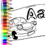 Alphabet Fahrzeuge - Buchstaben Ausmalen von A-Z | ABC Ausmalbilder und Malvorlagen