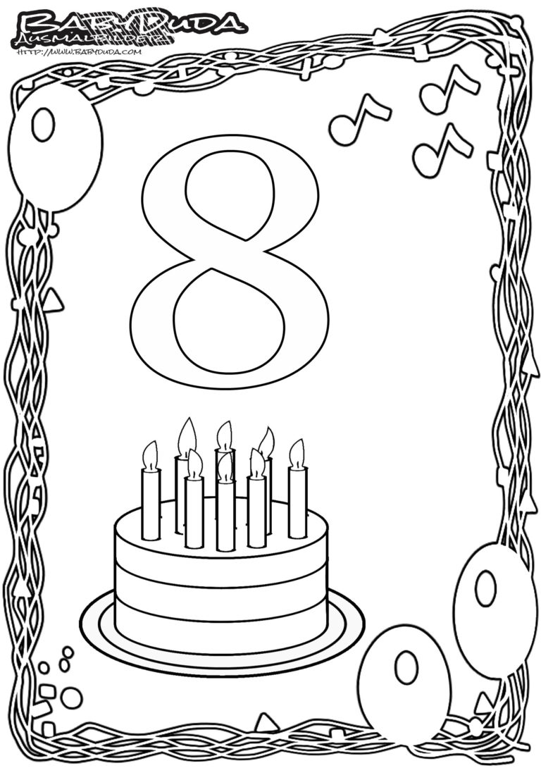 Ausmalbilder &amp; Malvorlagen Geburtstag BabyDuda » Malbuch