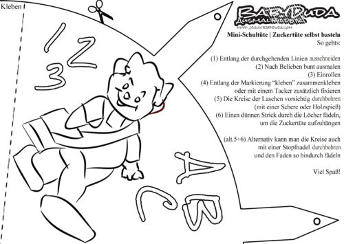 Basteltipp: Schultüte Erster Schultag. DIY Basteln und Gestalten. Schulanfang Tüte.