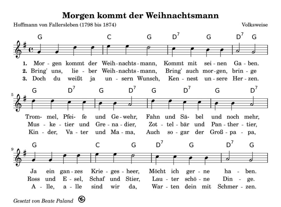 Morgen kommt der Weihnachtsmann