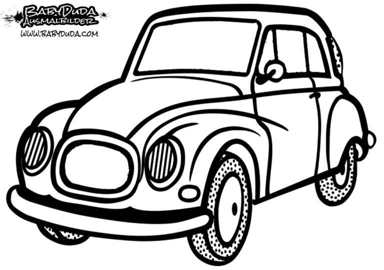 Ausmalbilder Auto & Malvorlagen für Kinder | BabyDuda » Malbuch