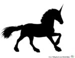 Scherenschnitt Einhörner Basteln - Pferdesilhouette für Kinder z
