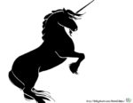 Scherenschnitt Einhörner Basteln - Pferdesilhouette für Kinder z