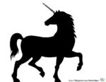 Scherenschnitt Einhörner Basteln - Pferdesilhouette für Kinder z
