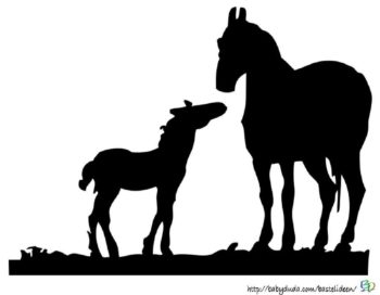 Scherenschnitt Pferd & Einhorn: Basteln für Kinder | BabyDuda » Bastelstraße