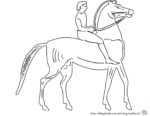Vorlage Pferd und Junge