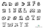 Ausmalbuchstaben - ABC Vorlage - Malvorlage Alphabet