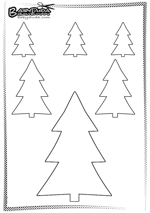 Vorlage Weihnachtsbaum - Weihnachtsbasteln mit Kindern